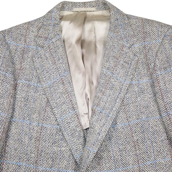 Jack Frost x Harris Tweed Overcheck Wool Sport Coat 44R - Picture 4 of 7